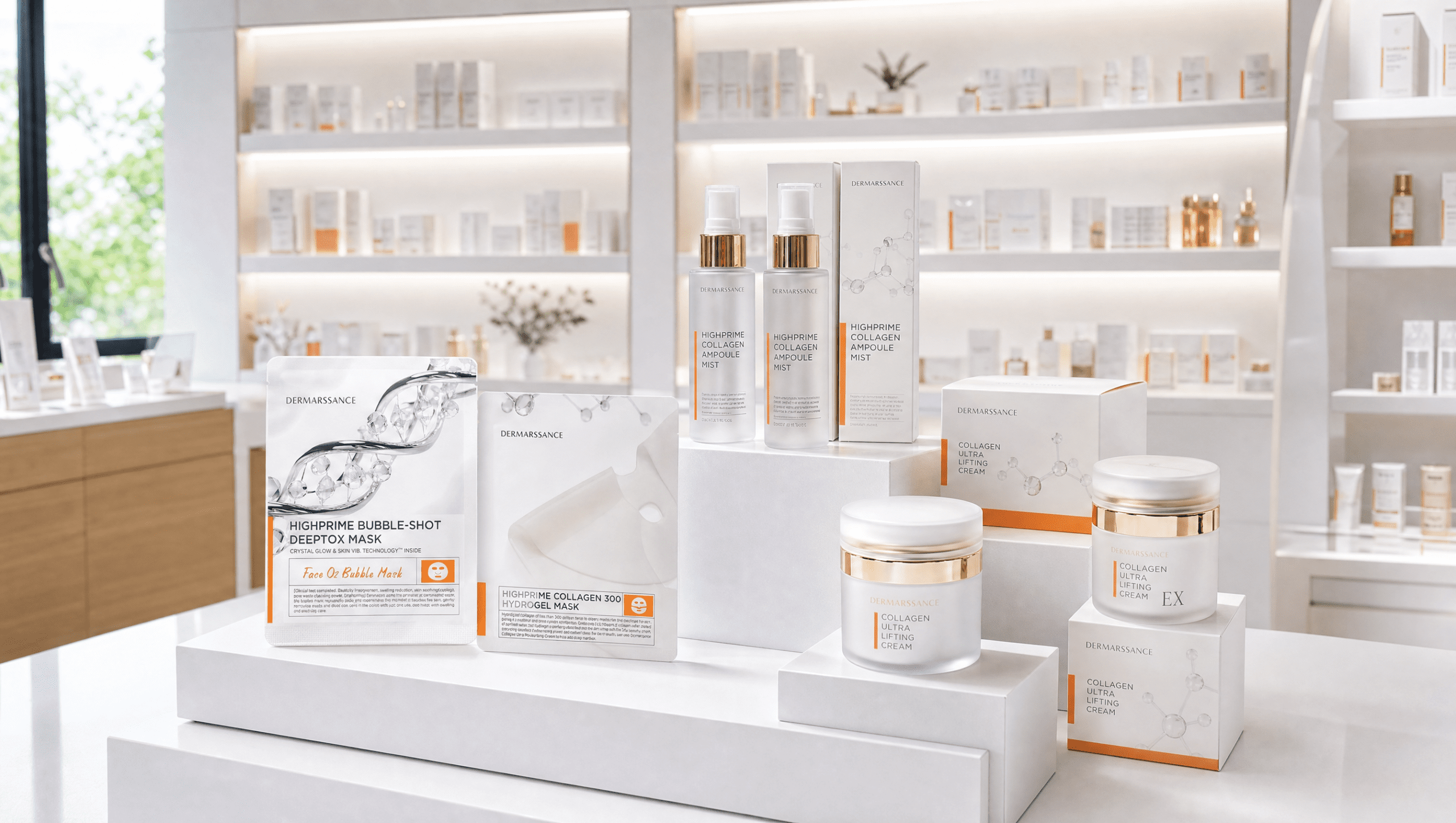 DERMARSSANCE products on display in store