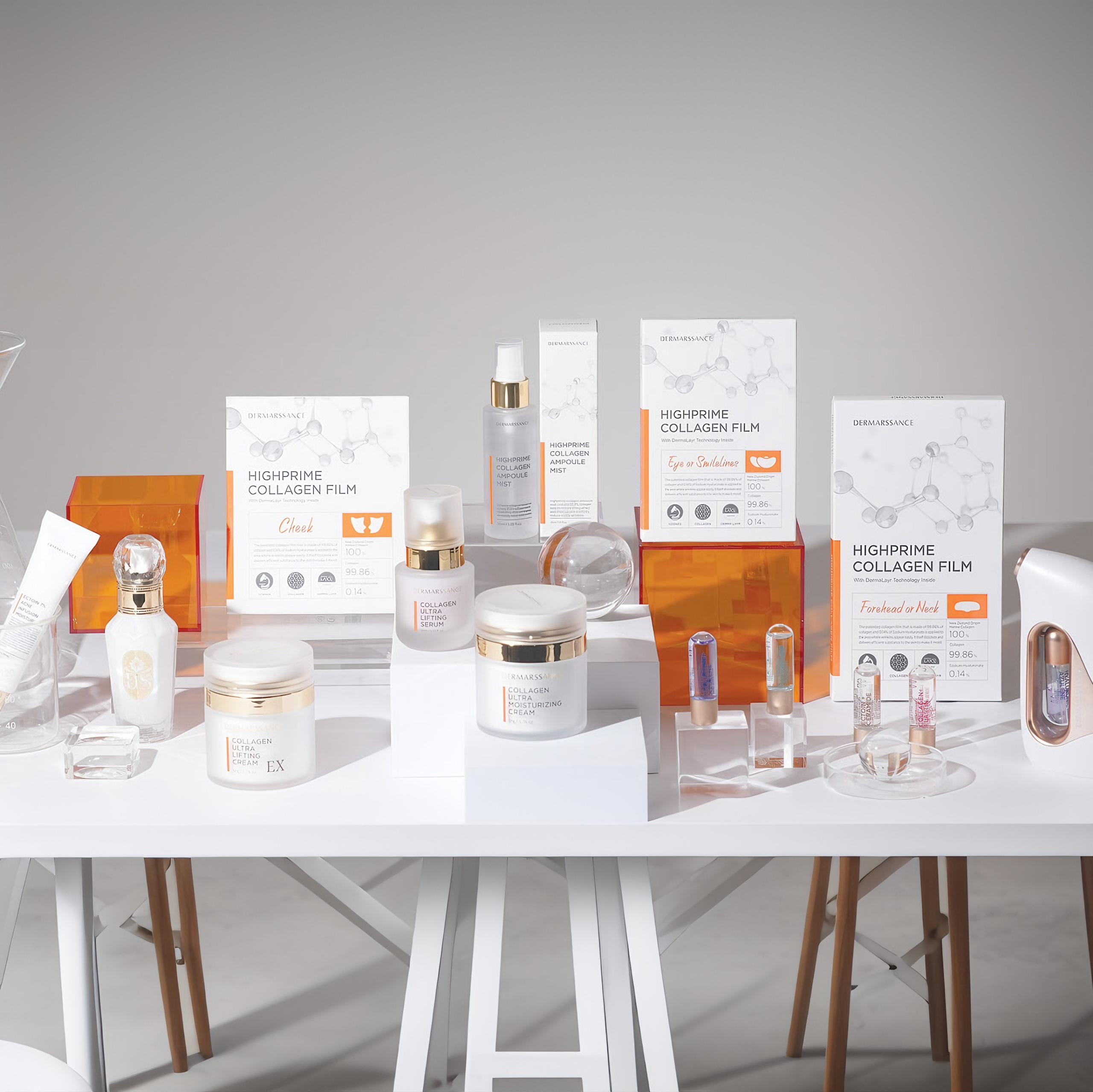 DERMARSSANCE collagen skincare product lineup